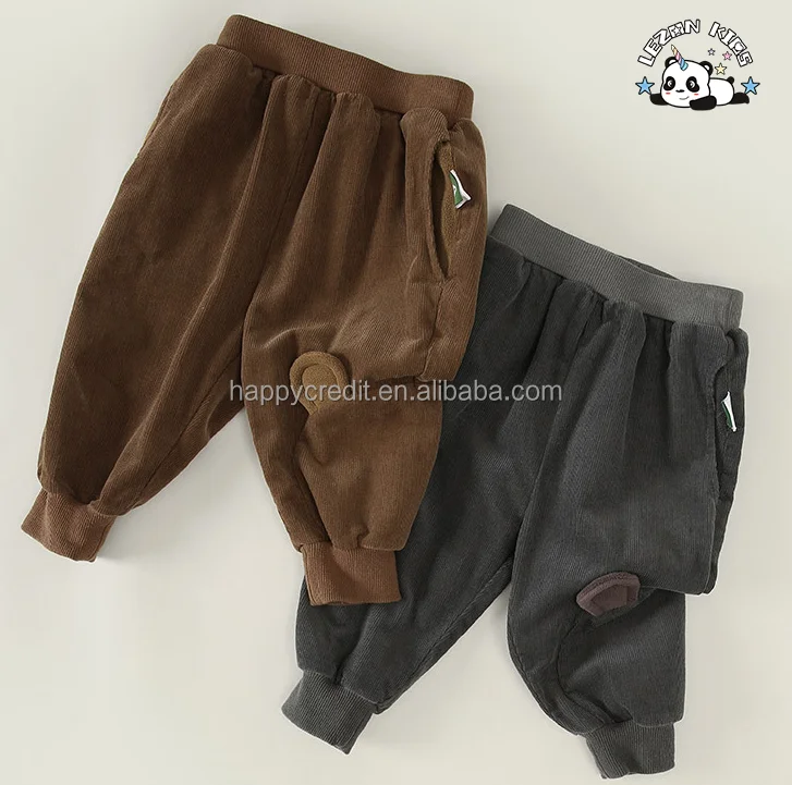 LEZONKIDS - Calças jeans personalizadas unissex para crianças, corduroy sólido, calças de algodão para meninos, para 2-14 anos